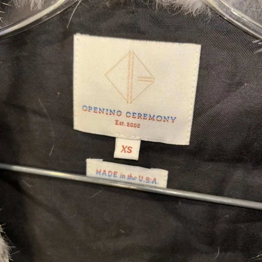 Opening Ceremoney dove gray real rabbit fur capelet shrug WEDDING XS ASN… - Picture 2 of 5